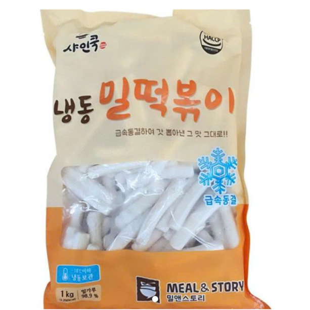 [밀앤스토리]냉동 밀떡볶이 긴떡1kg